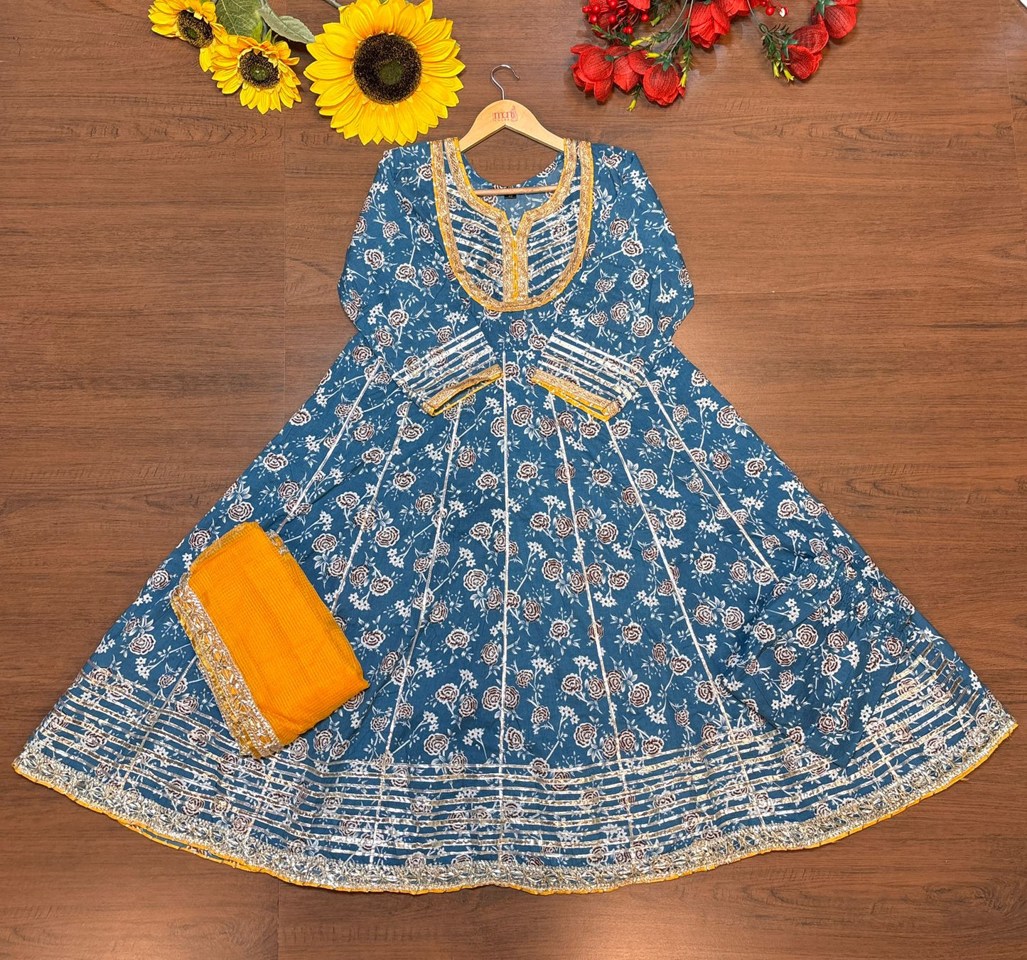 Filmy Dreams- Anarkali Kurti Set With Small Bag