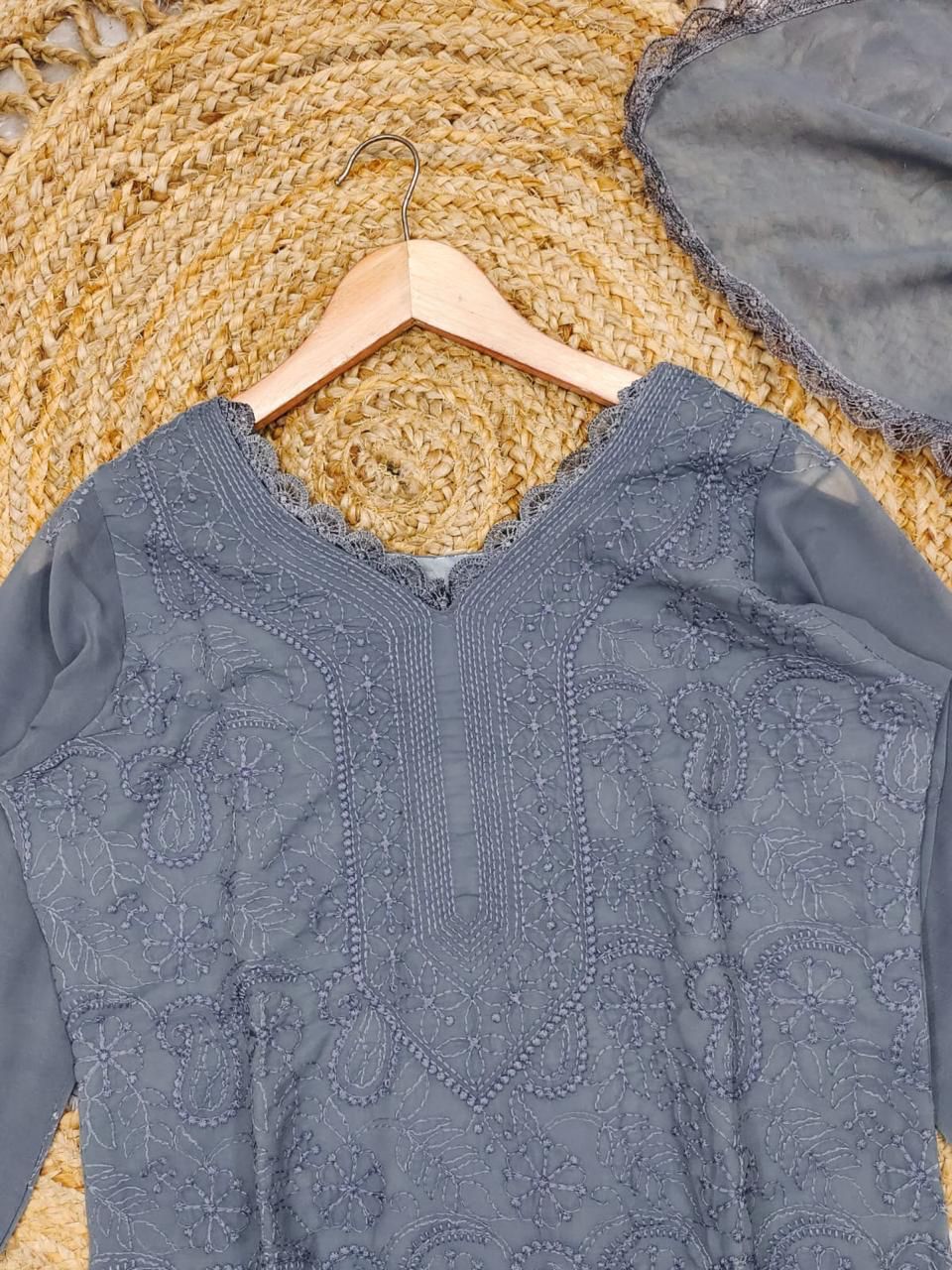 Breeze Bloom Georgette Kurti Set