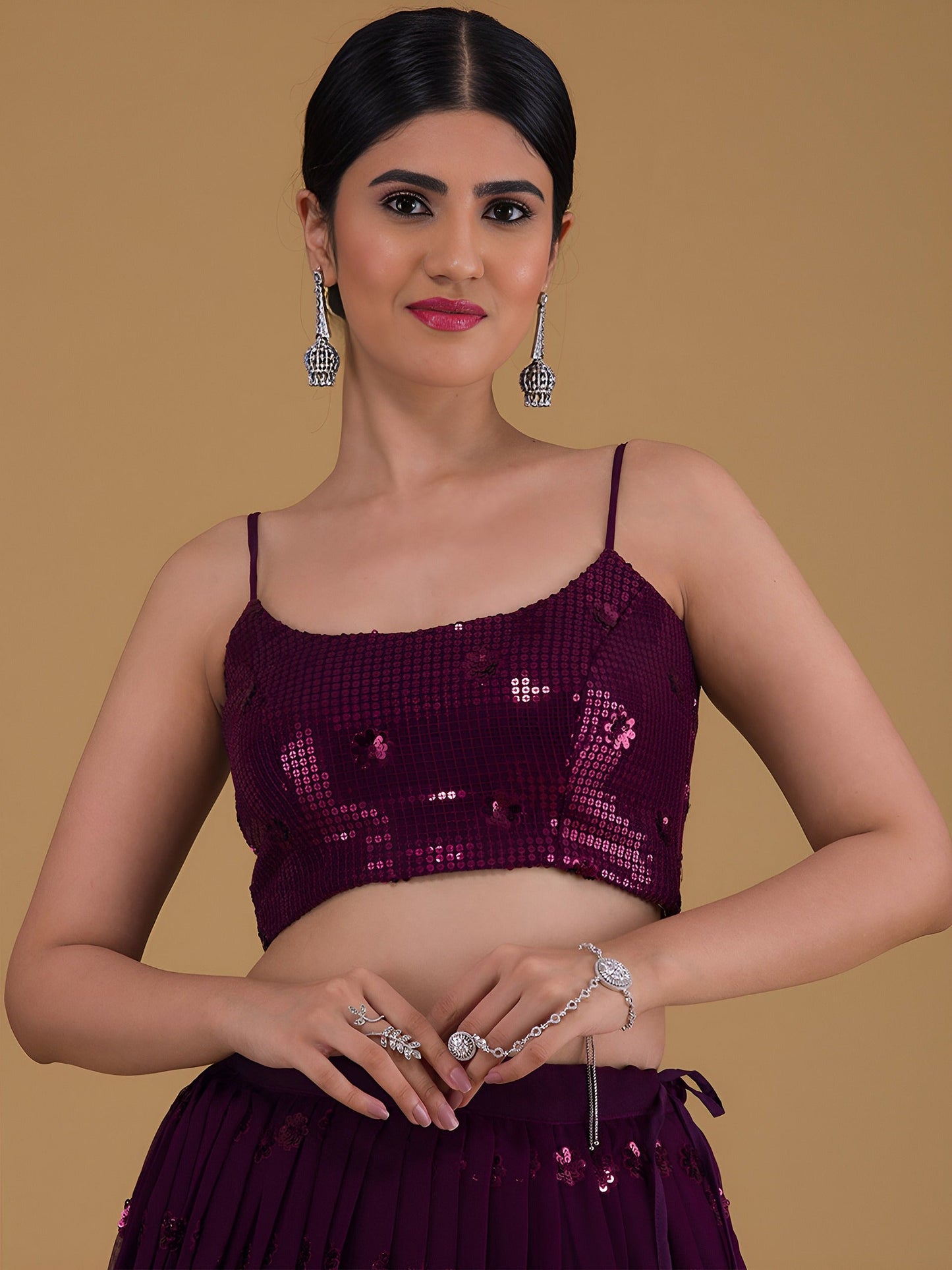 Jhilmil Jhaalar Georgette Lehenga