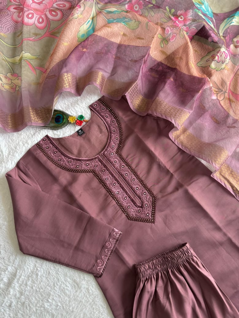 Tulip Tale Silk Kurti Set