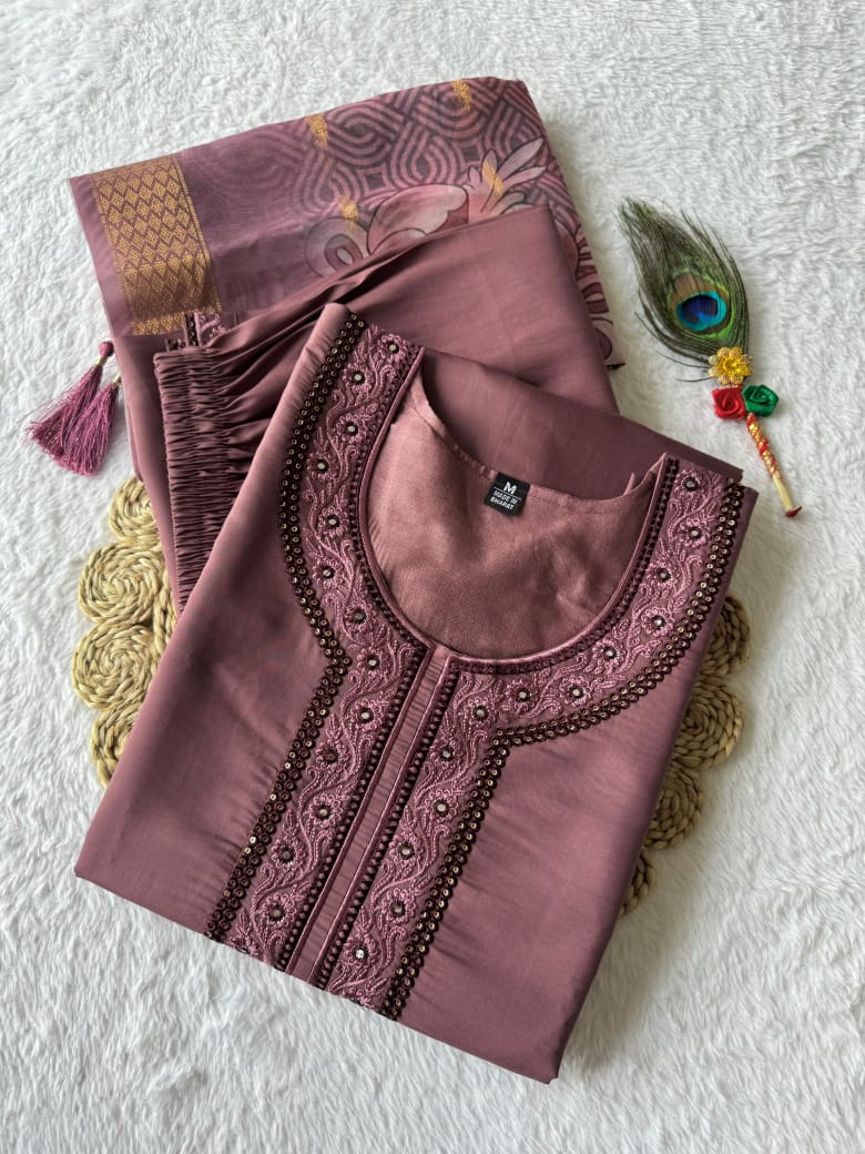 Tulip Tale Silk Kurti Set