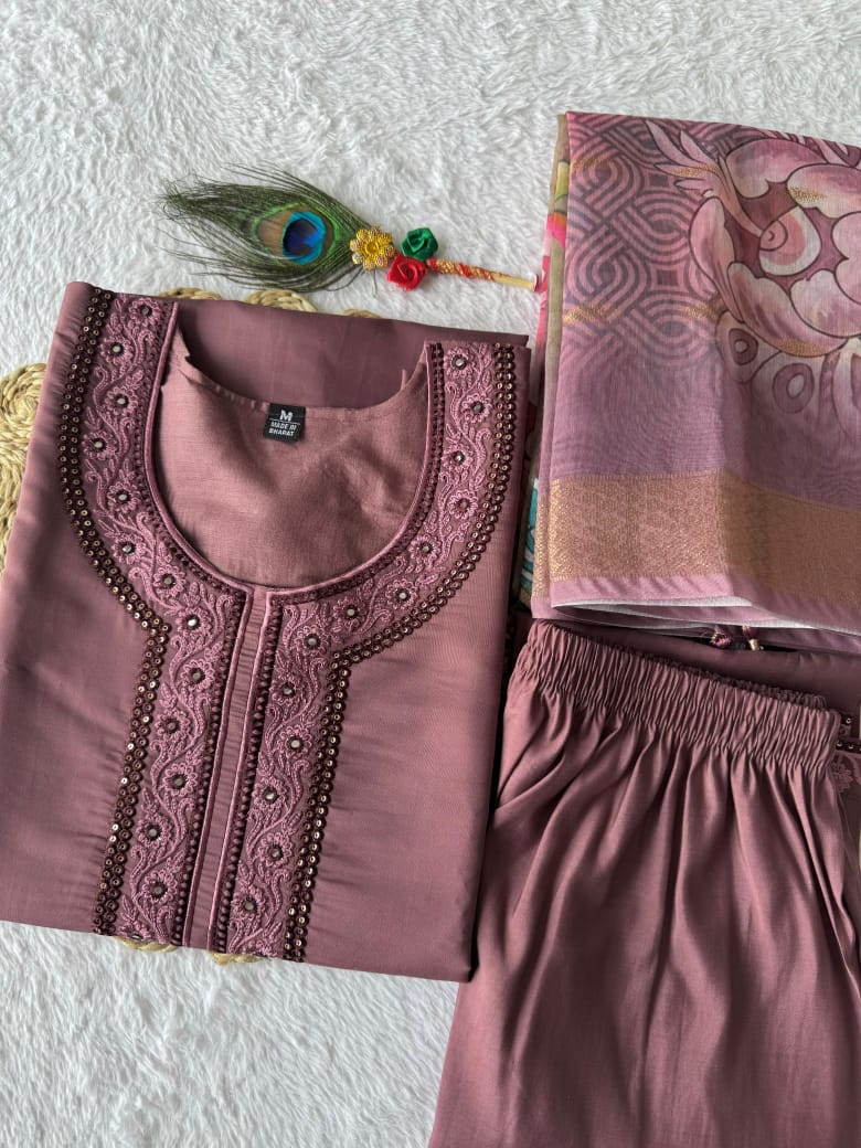 Tulip Tale Silk Kurti Set
