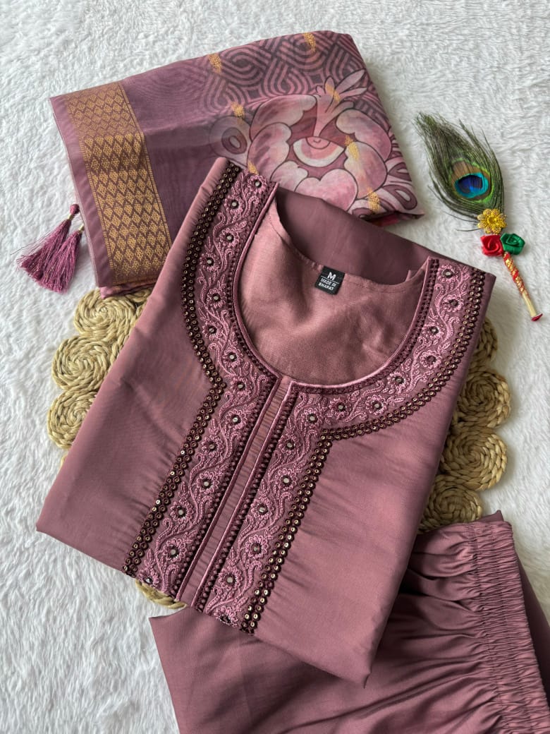 Tulip Tale Silk Kurti Set