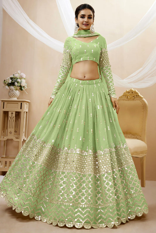 Peaceful Light Georgette Lehenga