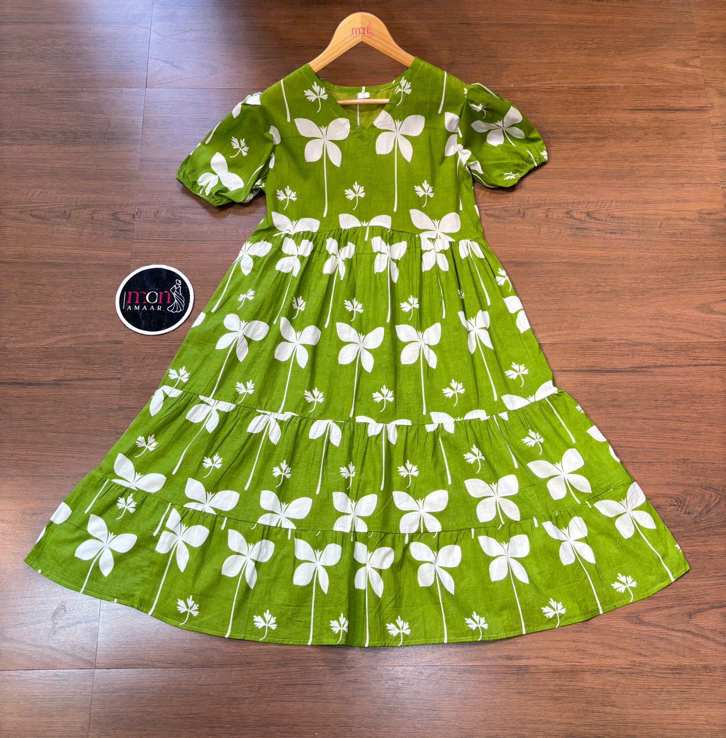 Confidence In Green- Cotton Dress
