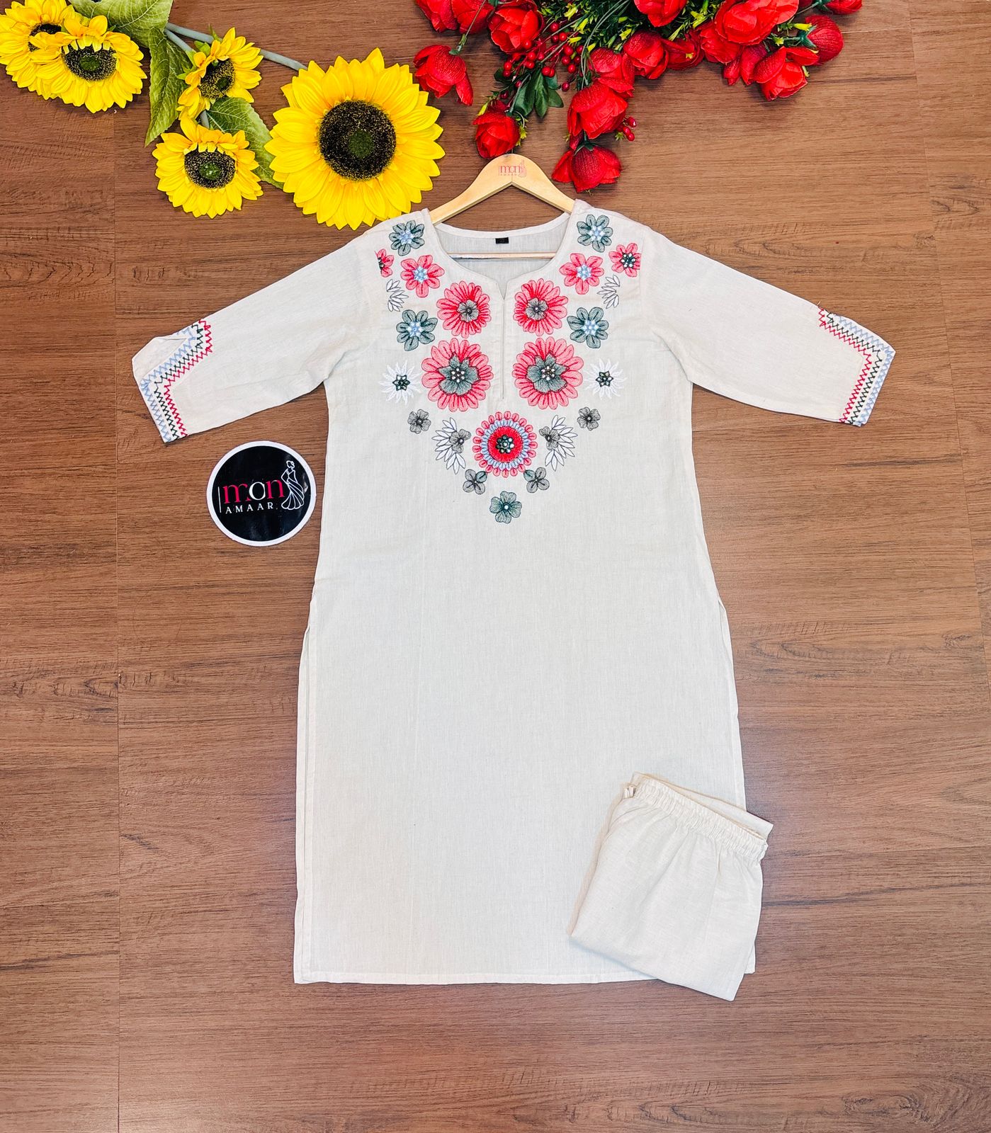 Following The Trend- Cotton Kurti Set
