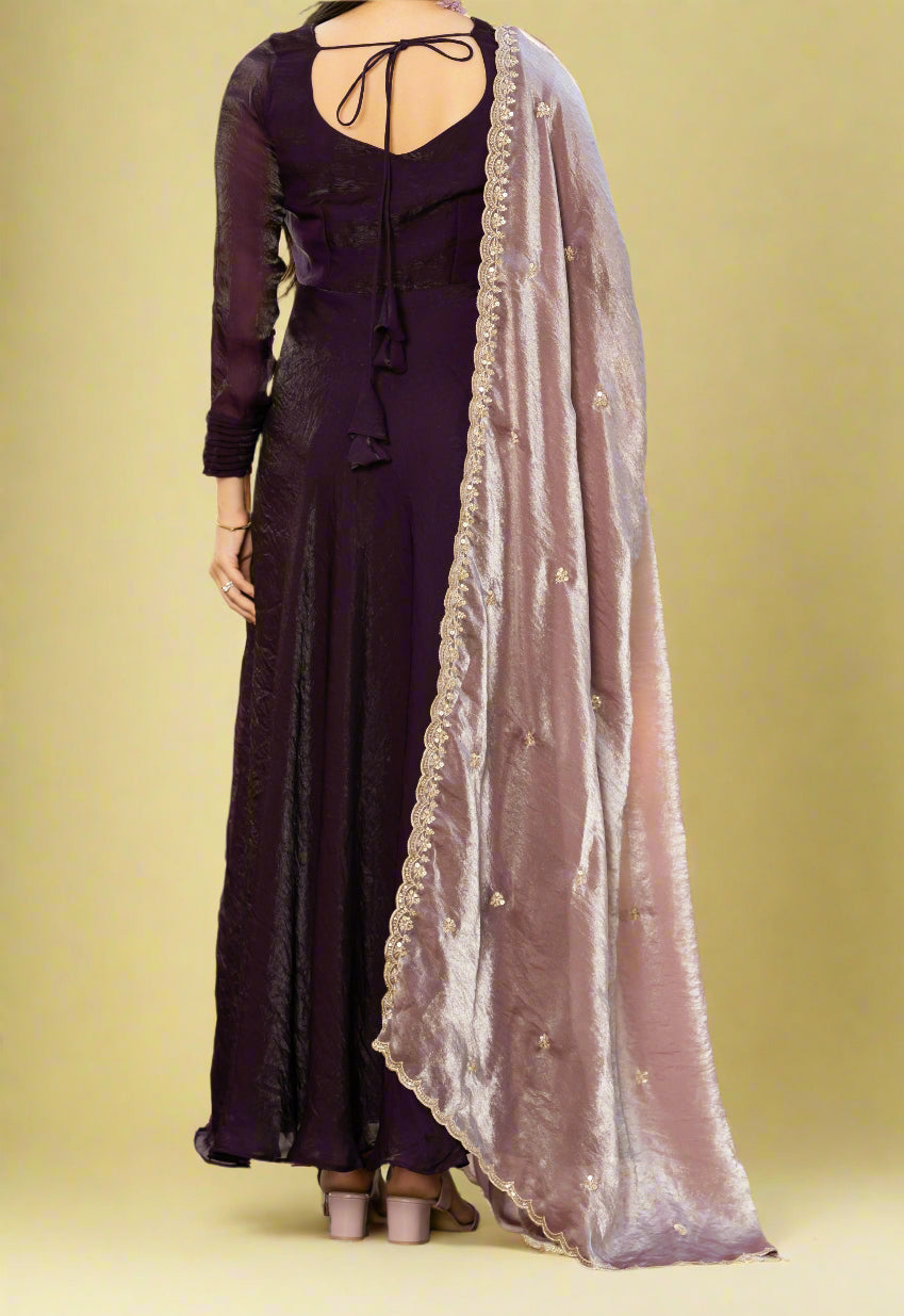 Timeless Masterpiece Fancy silk Gown Set