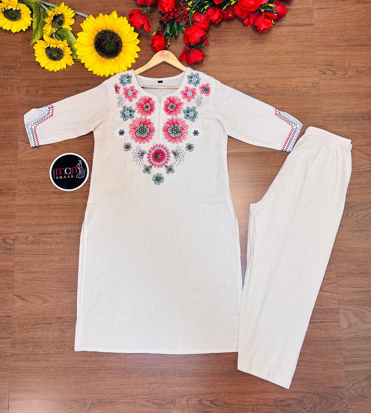 Following The Trend- Cotton Kurti Set