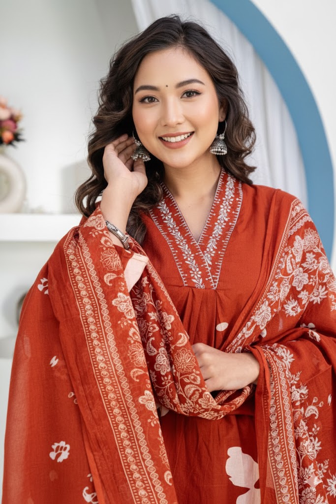 Single Aura Cotton Kurti Set