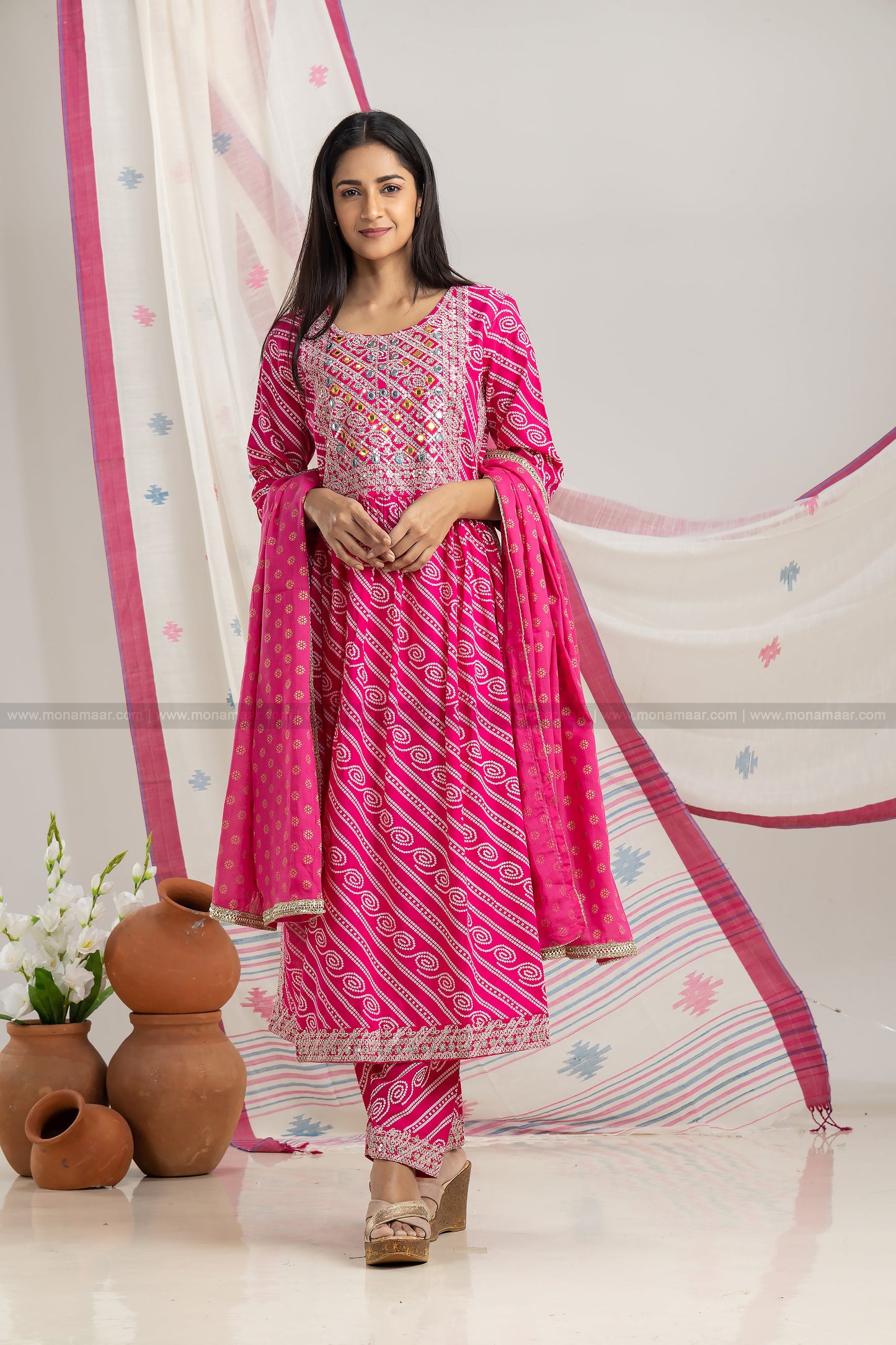 Rani Pink Kurti Set