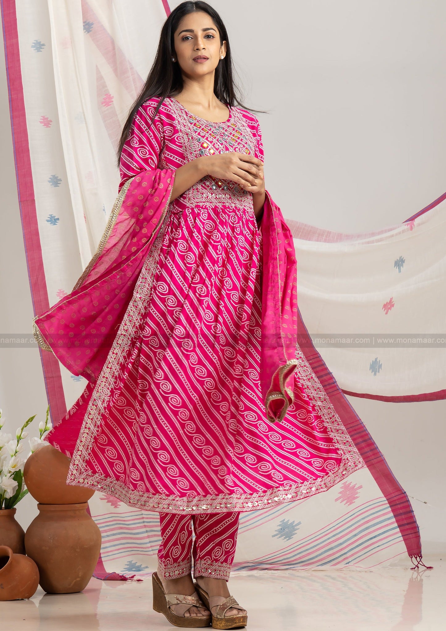 Rani Pink Kurti Set