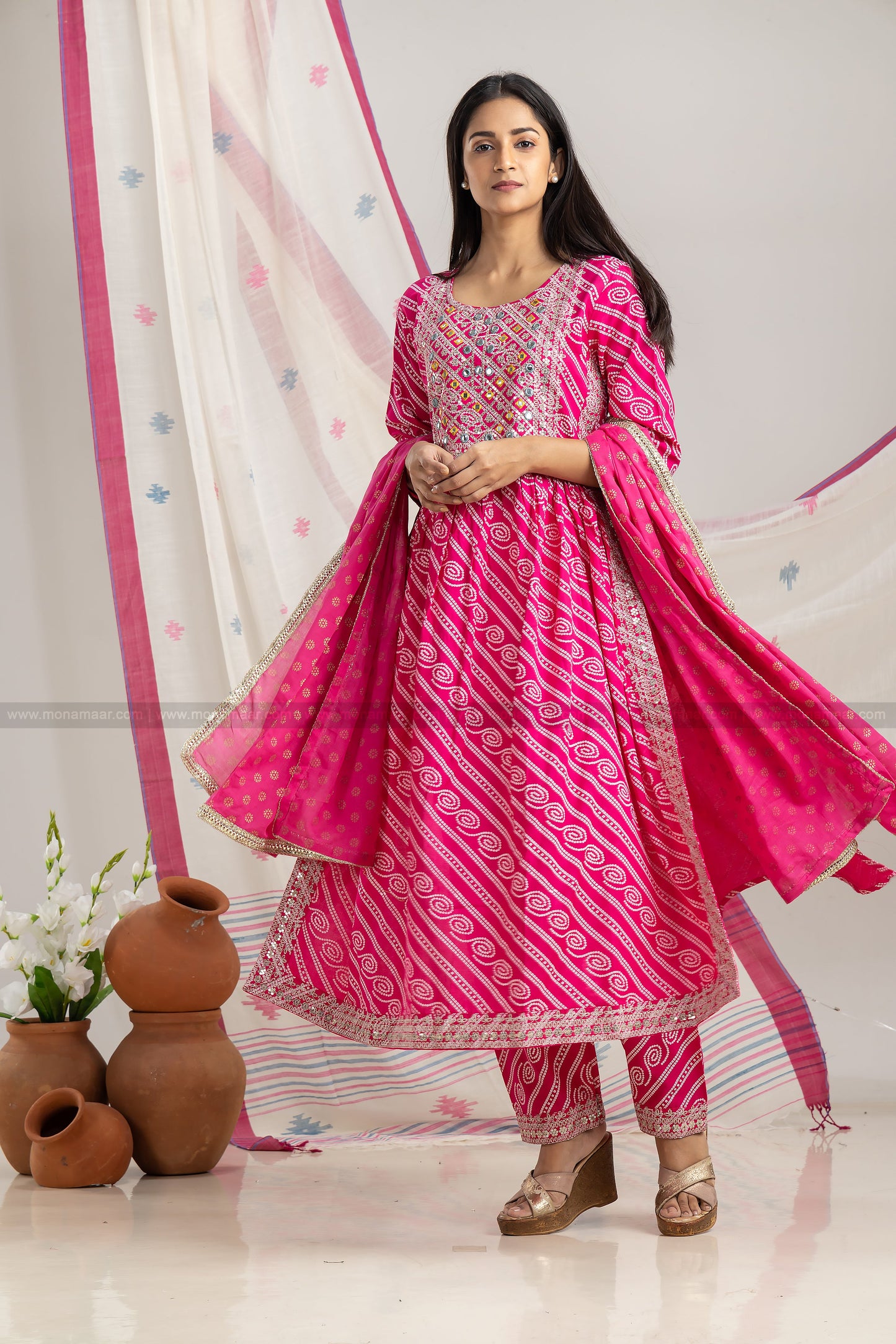 Rani Pink Kurti Set