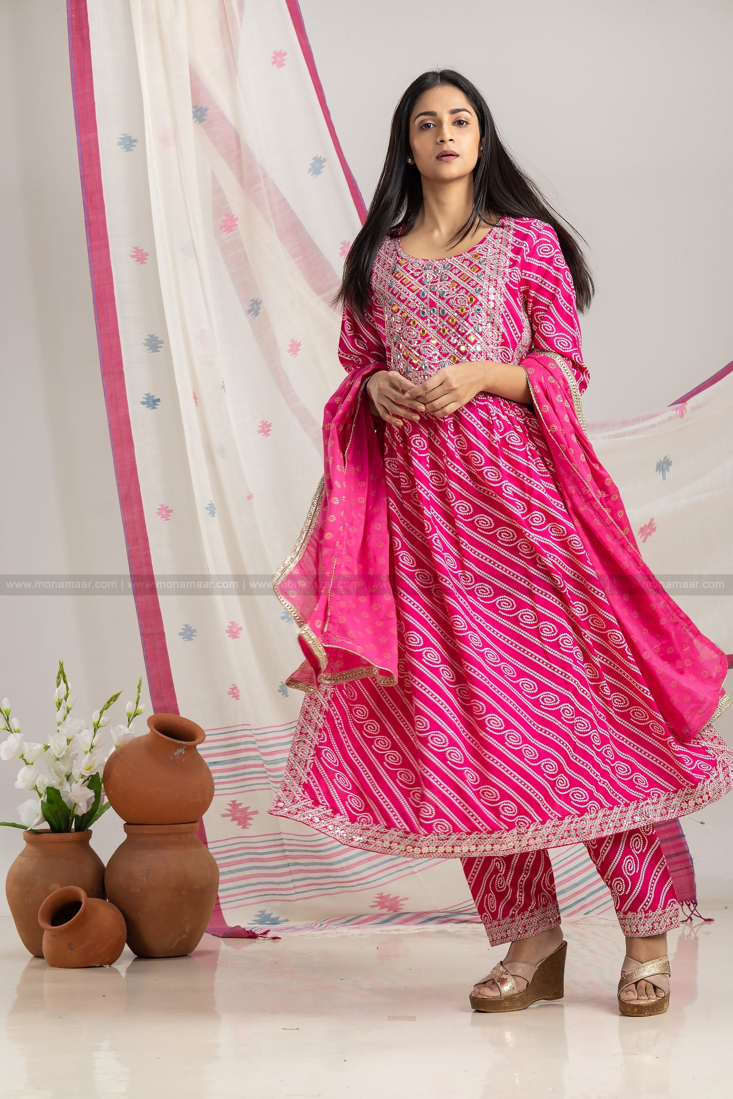 Rani Pink Kurti Set