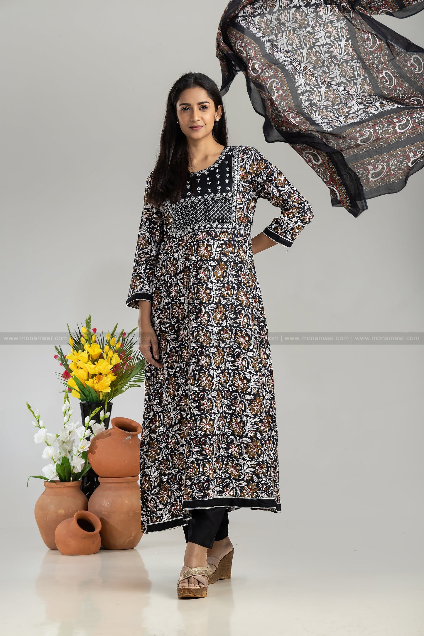 Jaipuri Anarkali Kurti Set