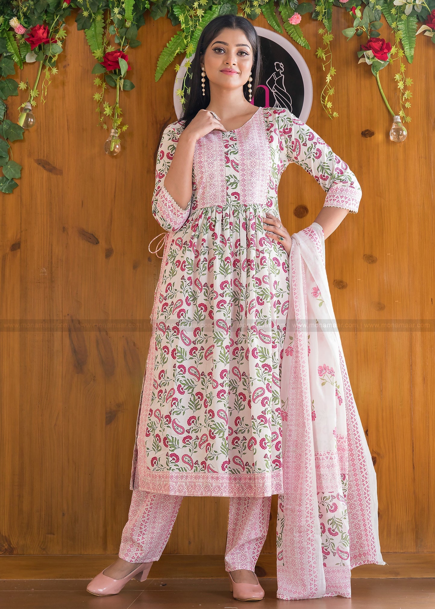 Cotton Crush (Pretty Floral) Kurti Set