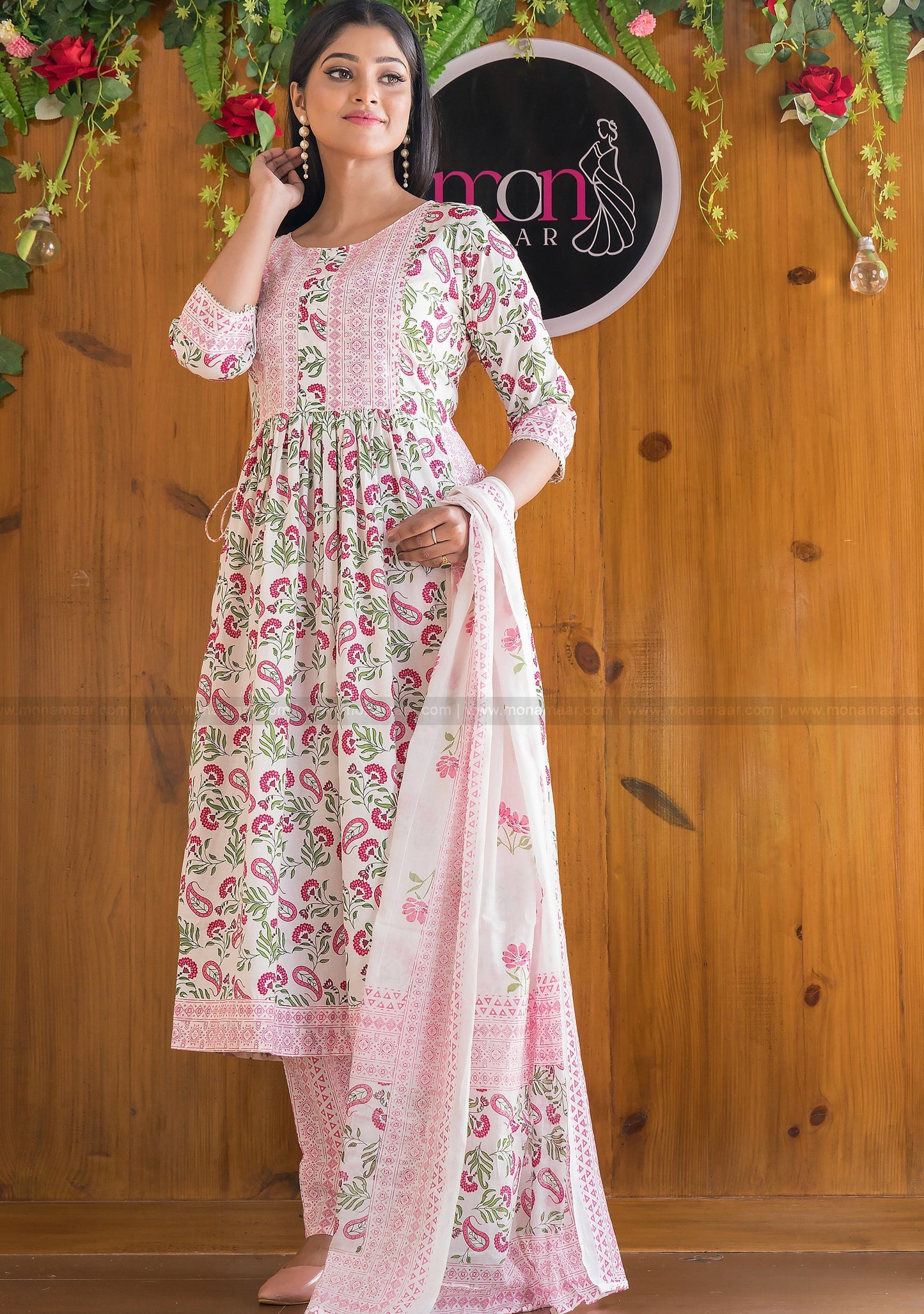 Cotton Crush (Pretty Floral) Kurti Set