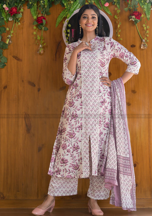 Syringa Floral Afghani Designer Kurti Set