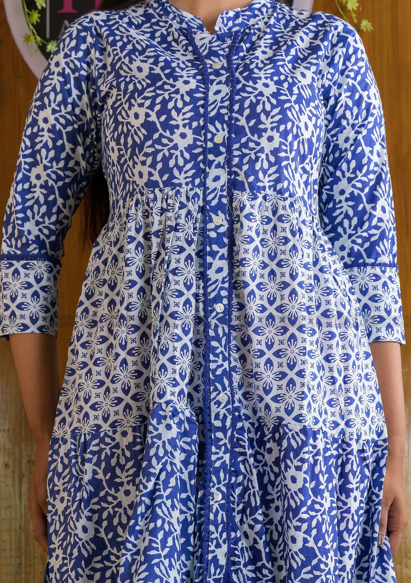 Daily Gaily Cotton Indigo Dress