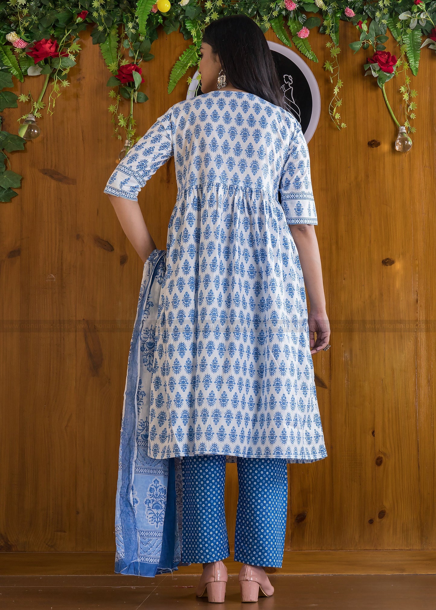 Dreamy Alia Cut Trendy Kurti Set (Insight Blue Edition)