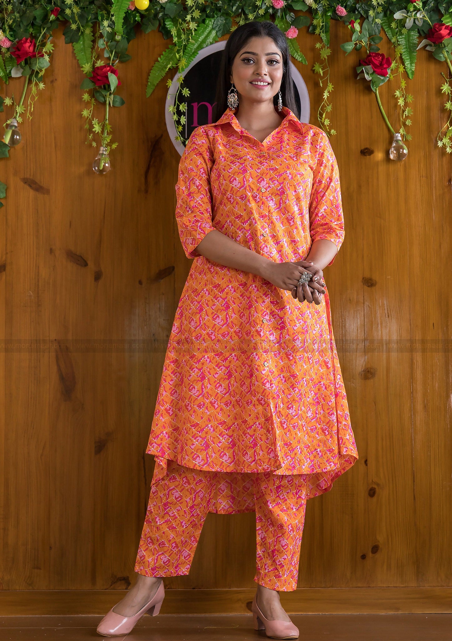 Smartness Overloaded(Swag Of orange) Co-Ord Set