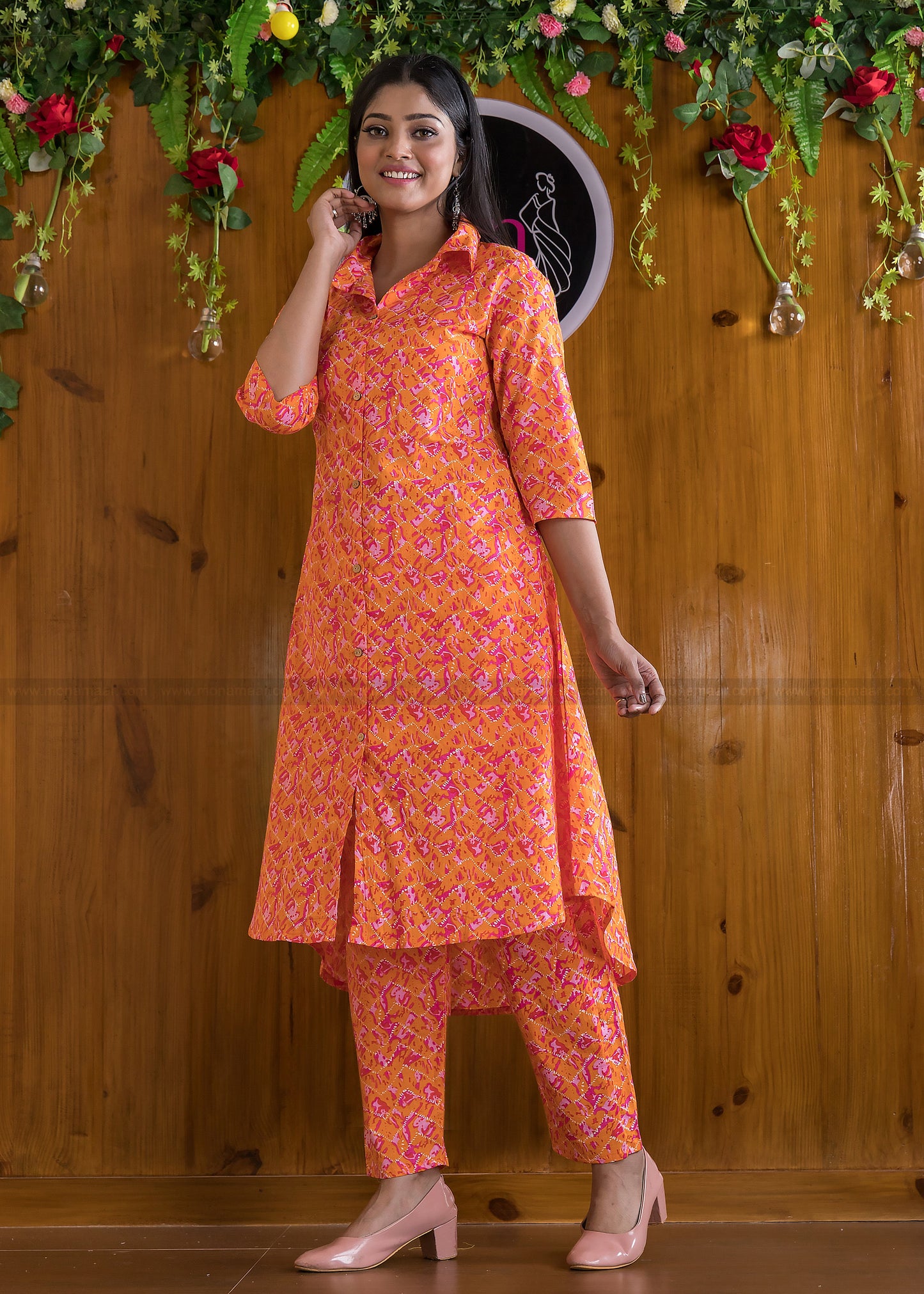 Smartness Overloaded(Swag Of orange) Co-Ord Set