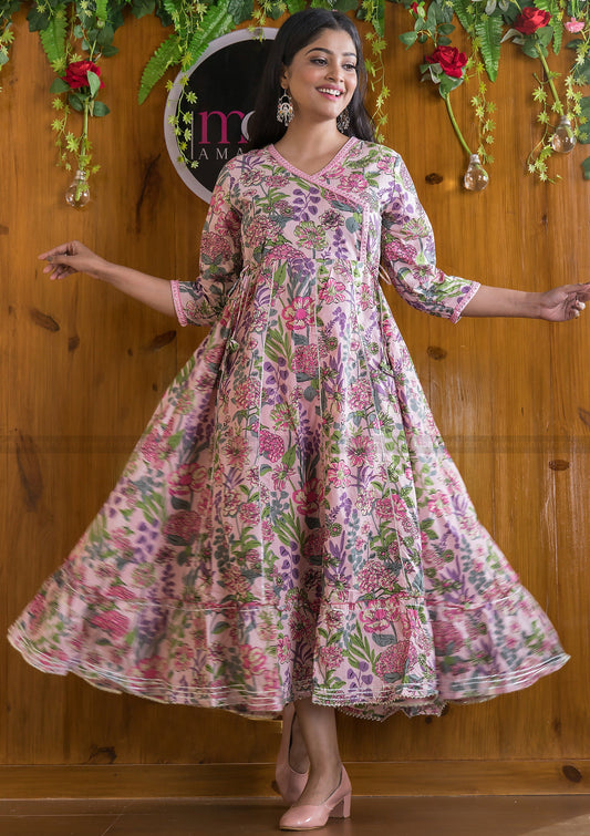 Floral Affair Jaipuri cotton Frock