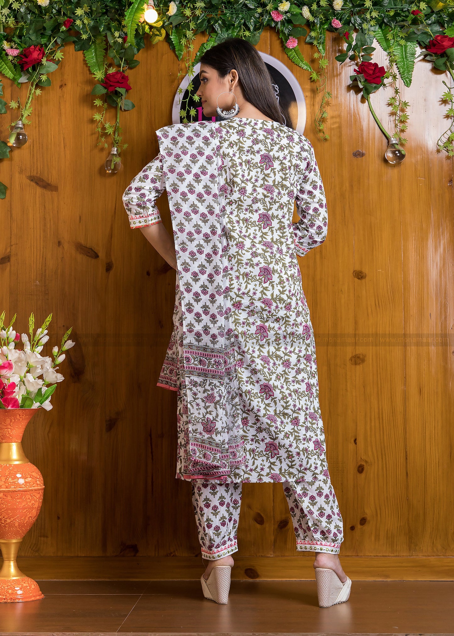 Eternal Angrakha Cotton Suit Set