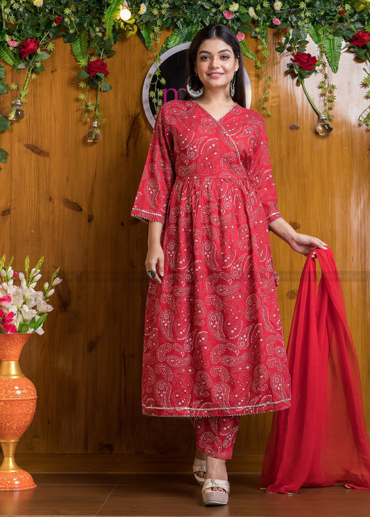 Meet By Grace-Jaipuri Anarkali Kurti Set