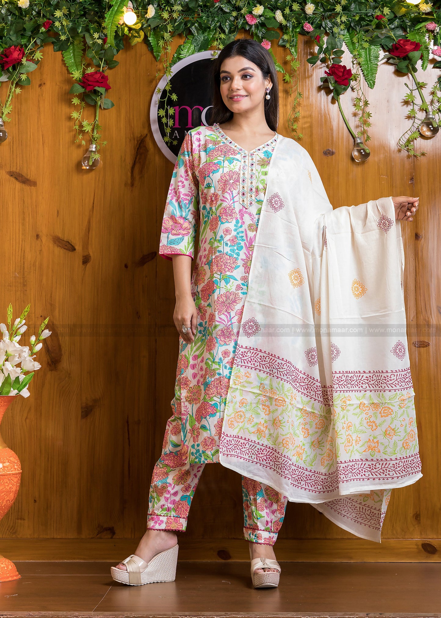 Floral Destination-Cotton Suit Set