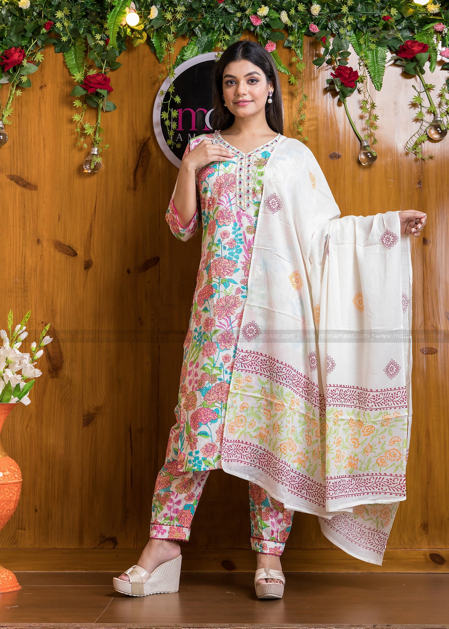 Floral Destination-Cotton Suit Set