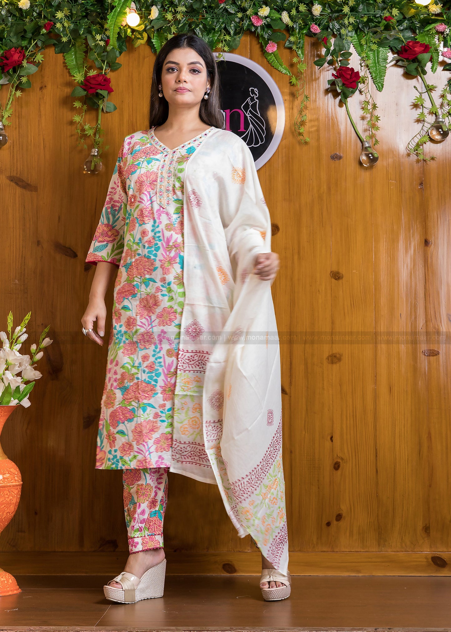 Floral Destination-Cotton Suit Set