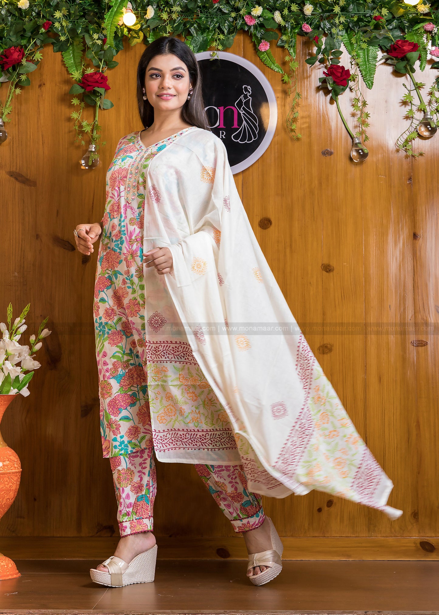 Floral Destination-Cotton Suit Set