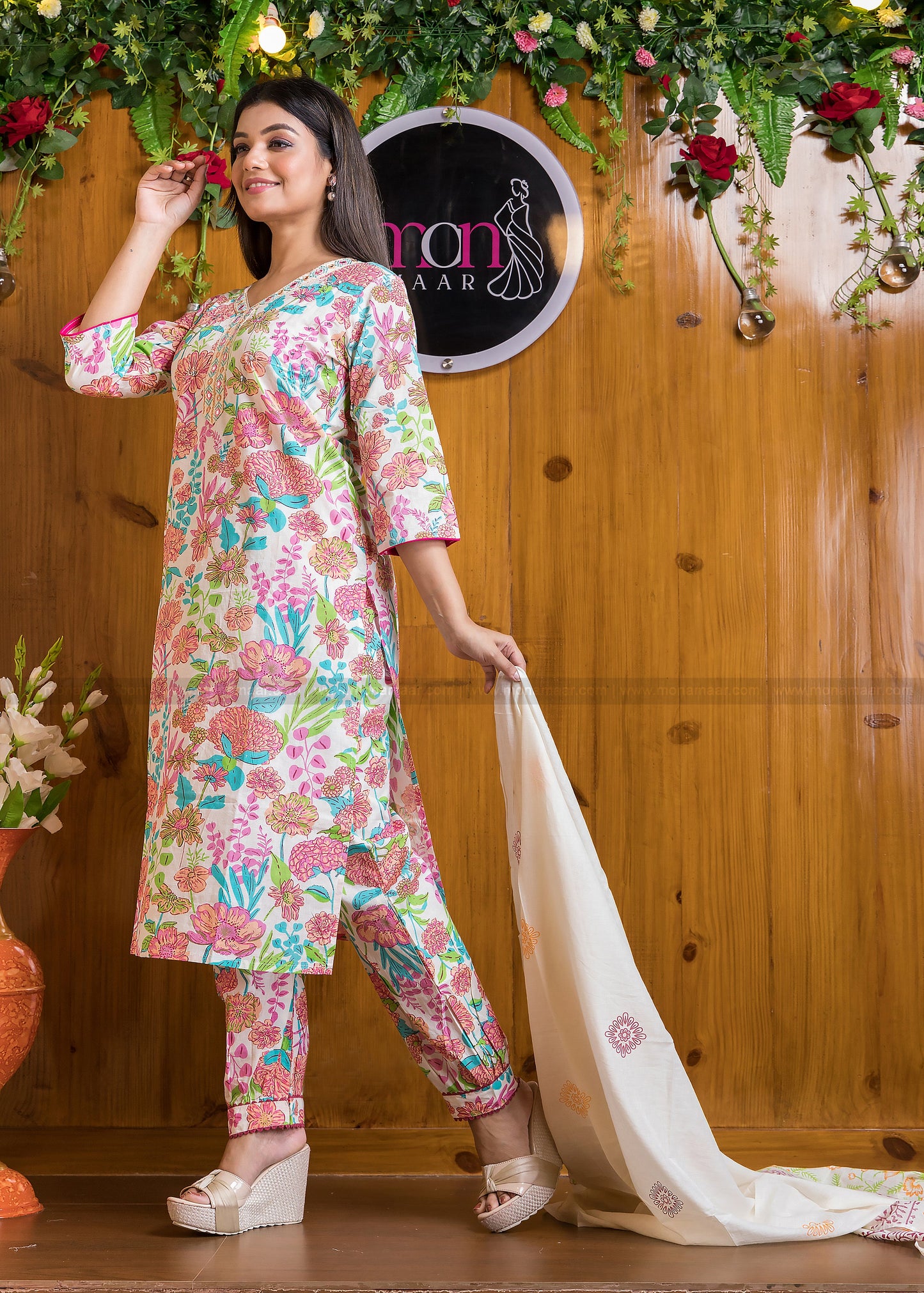 Floral Destination-Cotton Suit Set