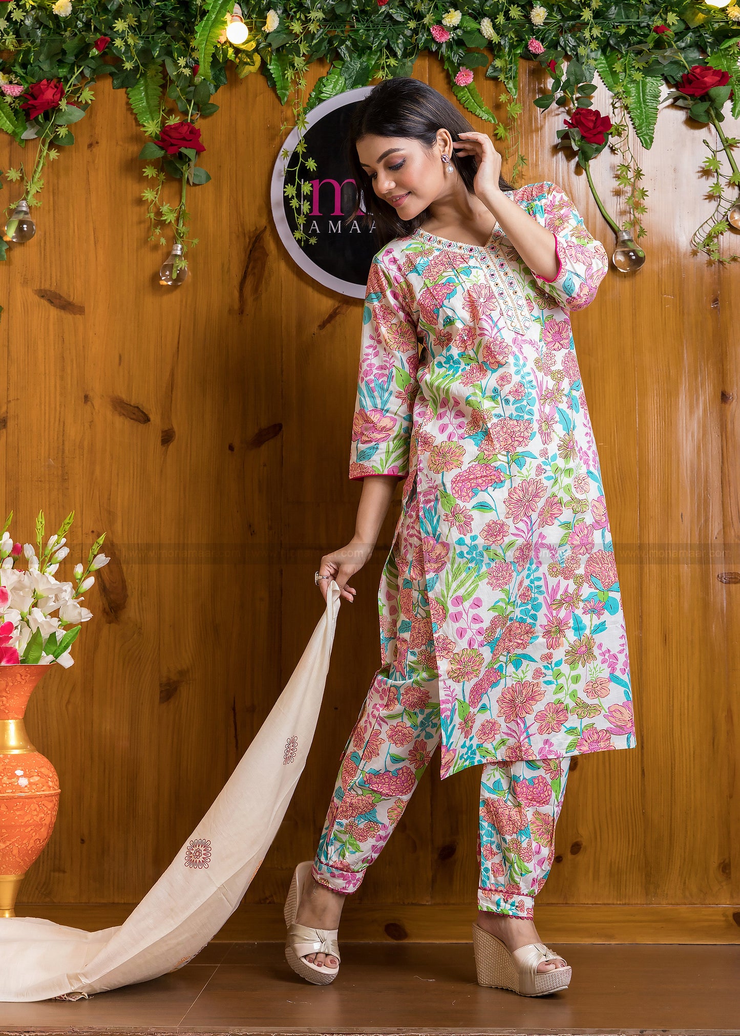 Floral Destination-Cotton Suit Set