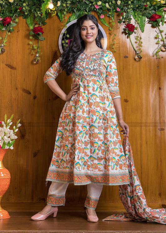 Occasional Bliss Jaipuri Kurti Set