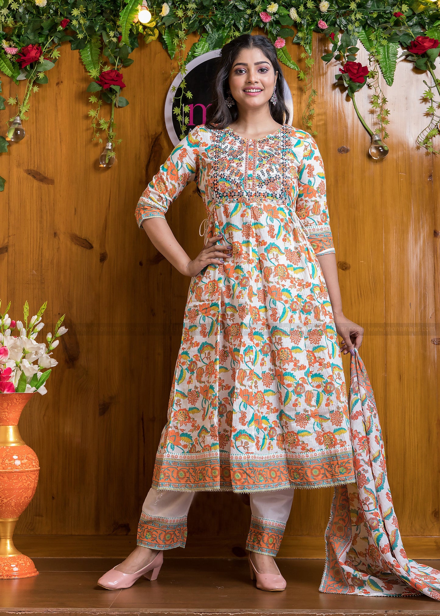 Occasional Bliss Jaipuri Kurti Set