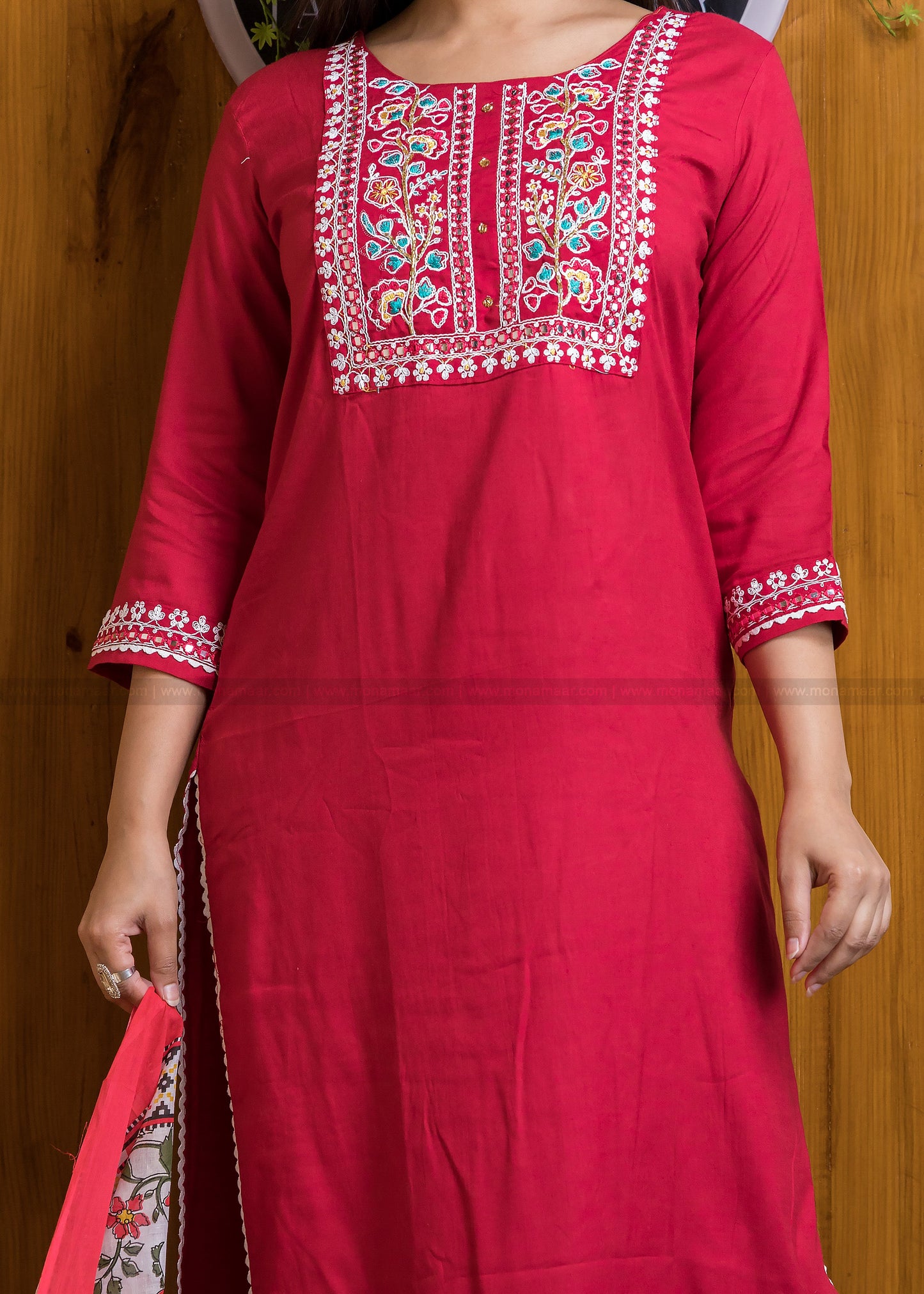 Maroon Magic Jaipur Kurti Set