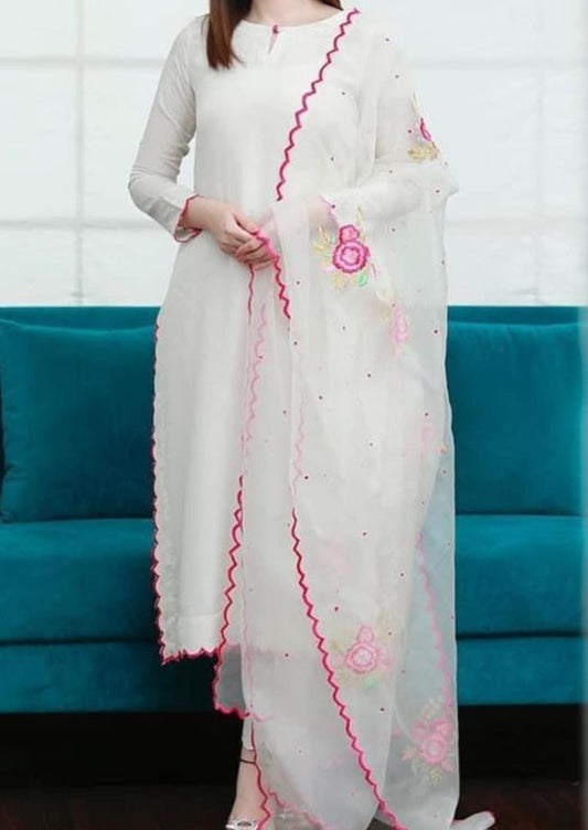 White Kurta Set