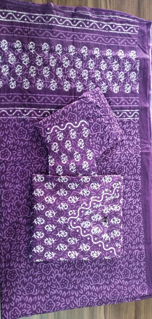 Generosity Of Dark Violet Cotton Kurti Set