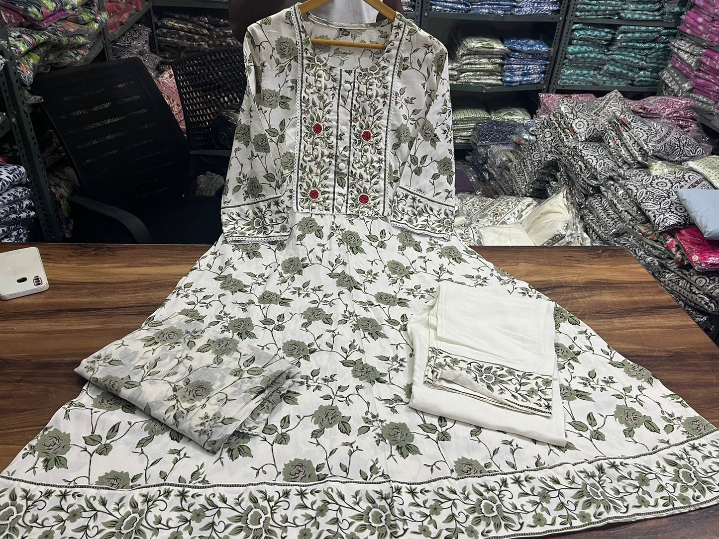 Printed Anarkali Set