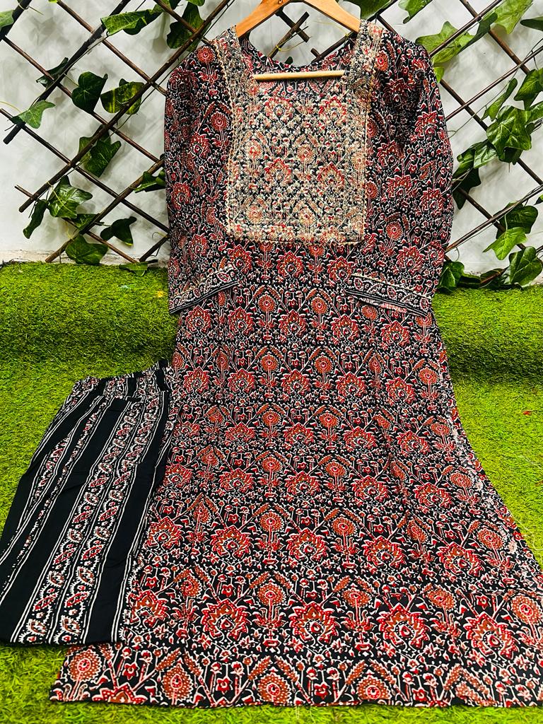 Ajrakh Print Suit Set