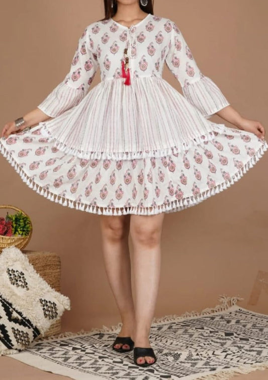 White Color Middy Frock