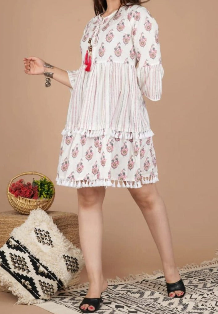 White Color Middy Frock