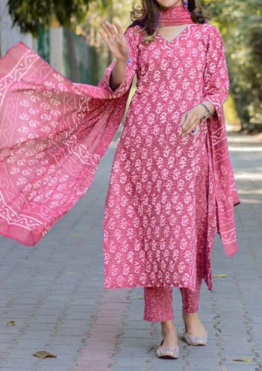 Pink Blush Jaipur Kurti Set