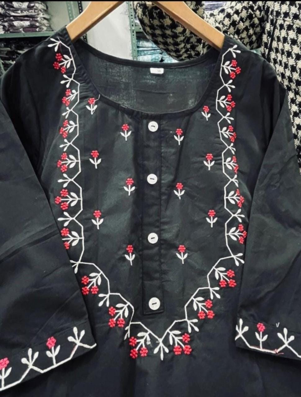 Enigmatic Black Kurti Set