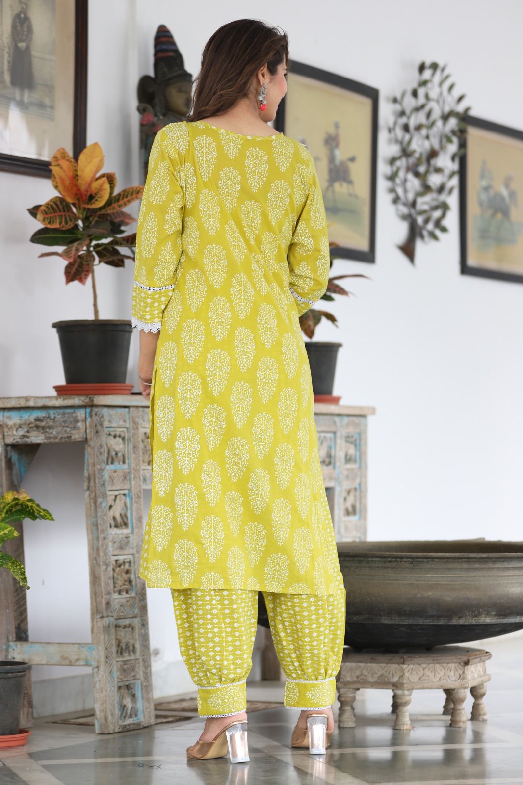 Sunshine Sparkle Designer Jaipuri  Kurti Set