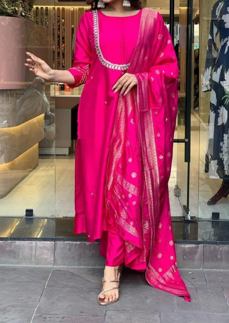 Reflection of Pink  -Designer Suit Set