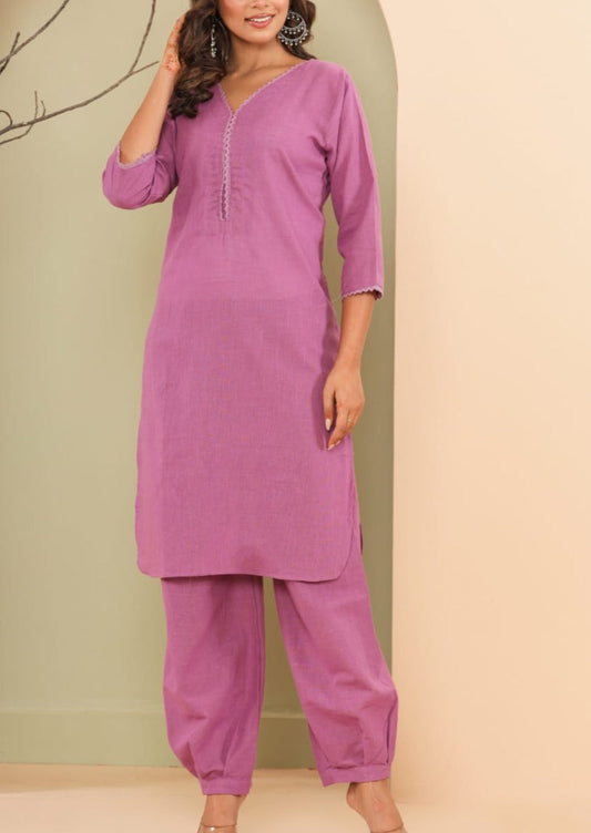 Satire Of Attire Kurti Set(Amusing Purple)