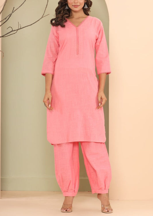 Satire Of Attire Kurti Set(Priceless Pink)