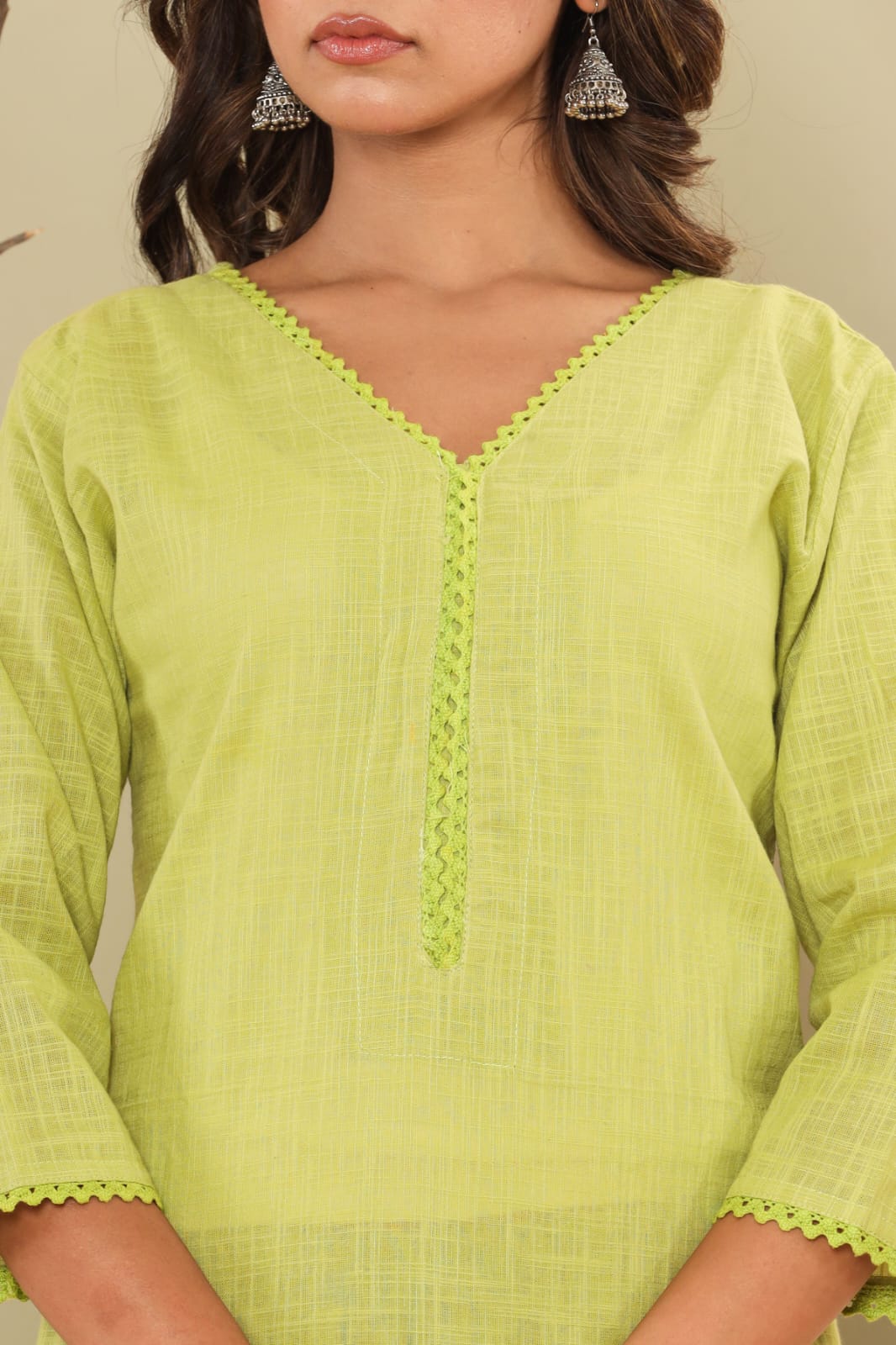 Satire Of Attire Kurti Set(Witty Green)